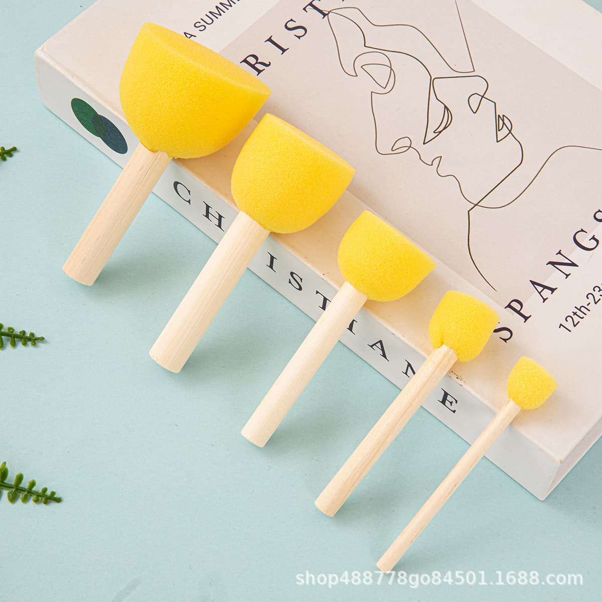 Factory Wholesale Children's Painting Sponge Brushes, Sponge Stamps, Mushroom Head EVA Roller Stamps, DIY Art Graffiti