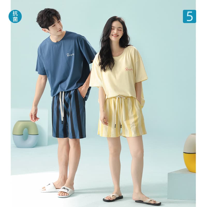 [Super Soft Modal] Summer Class A Cool Cotton Short Sleeve Couple Pajamas Women's Summer Thin Home Clothes Set