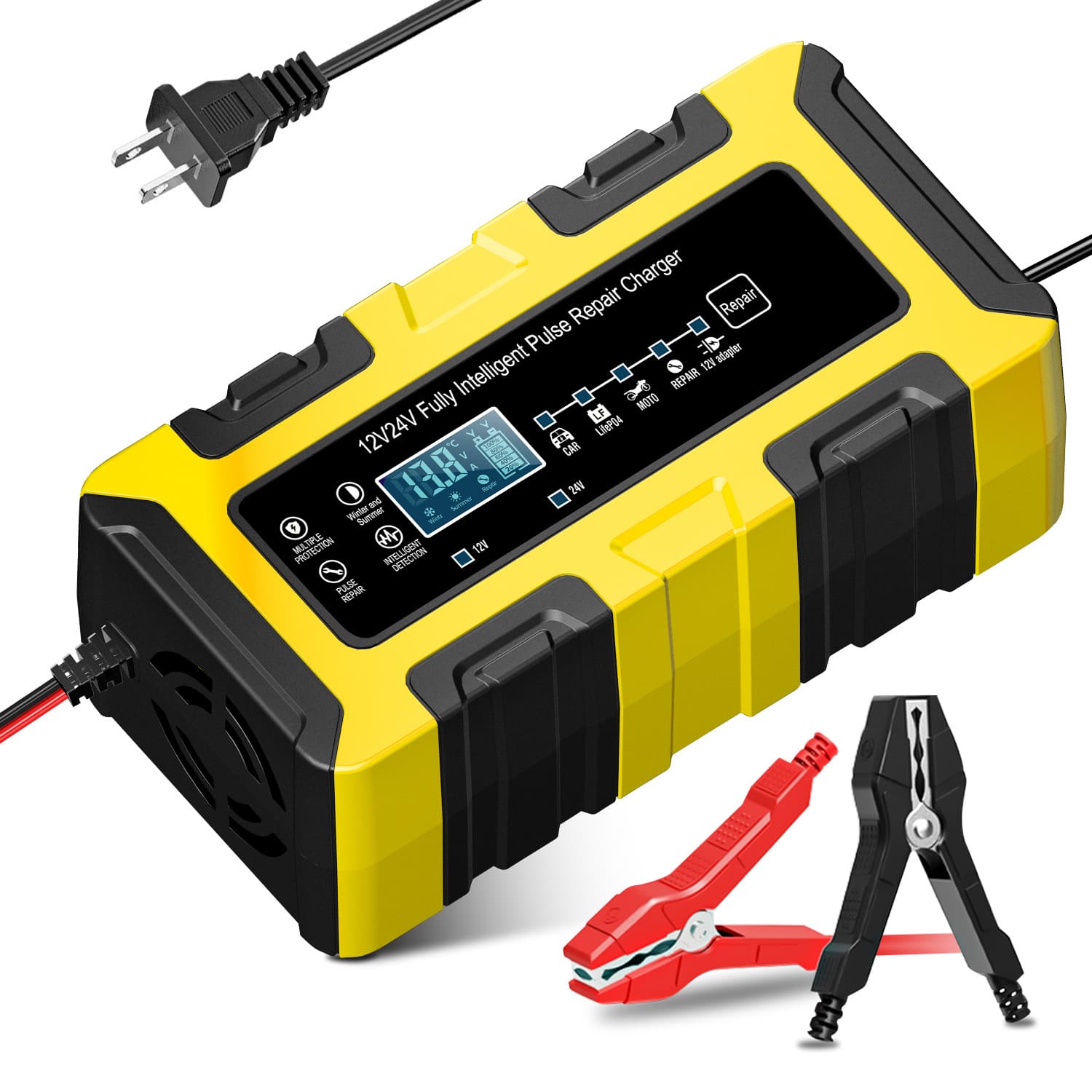 Smart battery charger 12V24V10A high current lead acid lithium iron charger