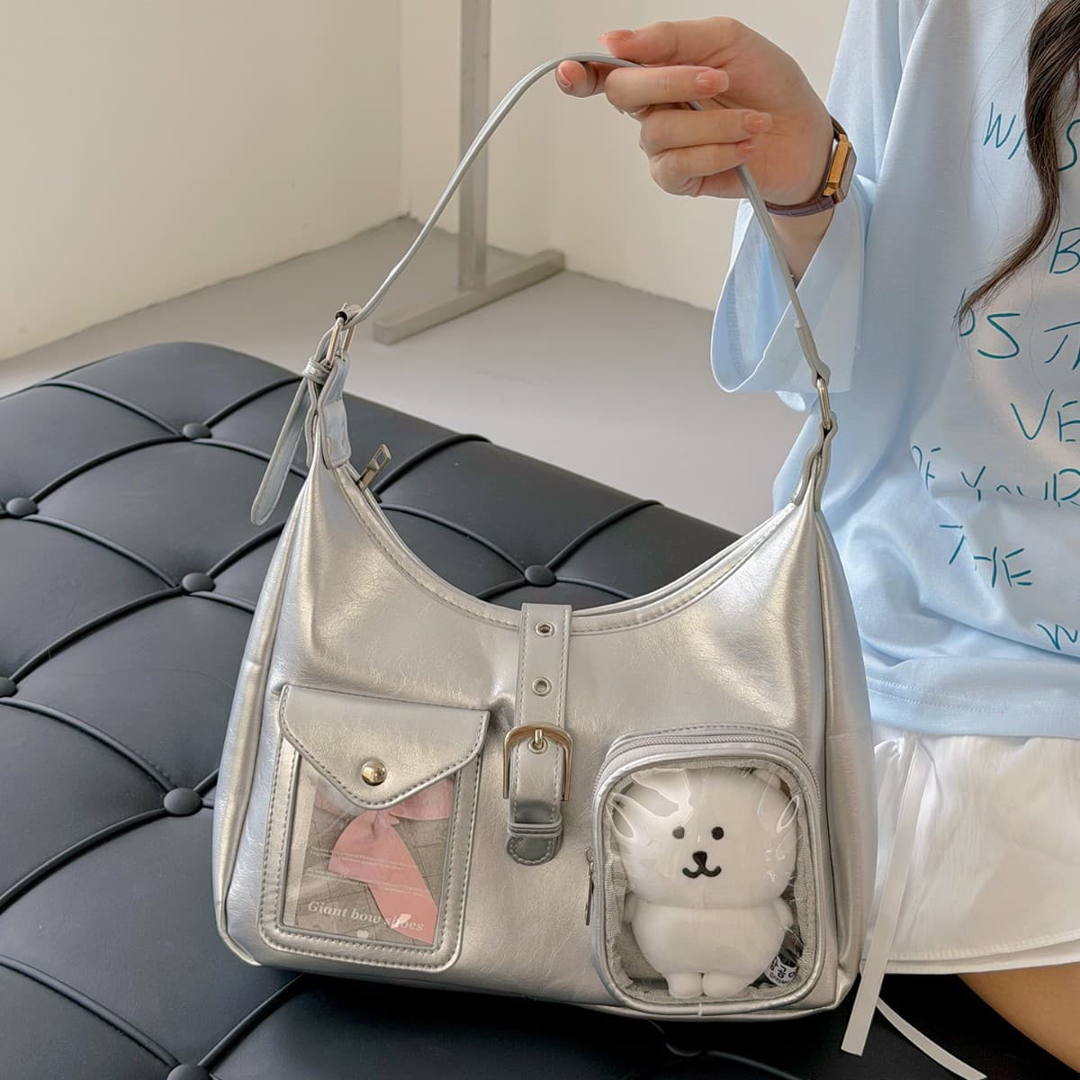 Two-dimensional high-looking baby bag, dual-purpose small card armpit bag, Japanese-style small food volume pain bag, one-shoulder cross-body bag, baby bag