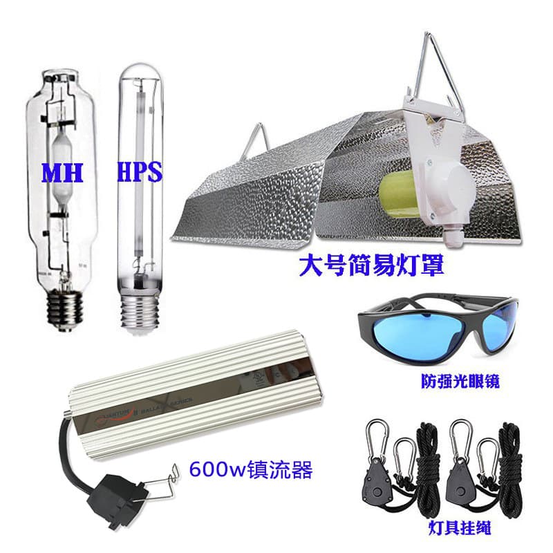 600W Europe/USA Best-Selling Agricultural Plant Growth High-Pressure Sodium Lamp Simple Reflector Fixture Kit