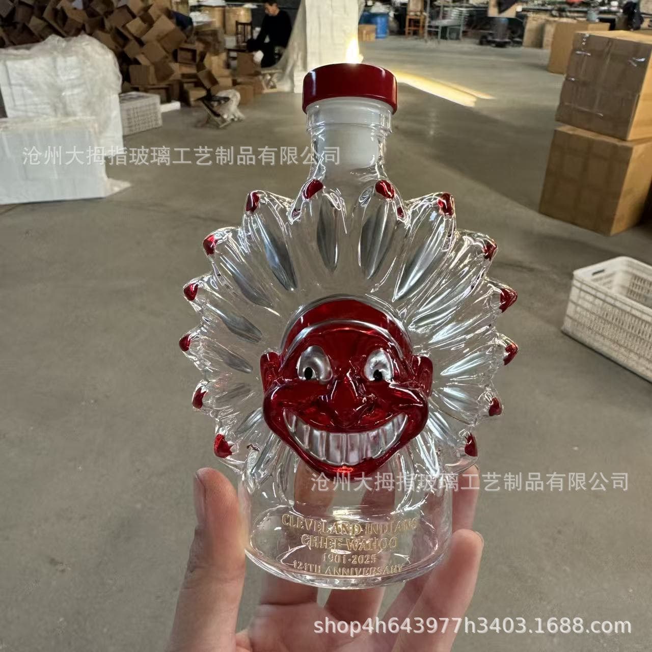 Cross-border new special-shaped whiskey bottle high borosilicate glass bottle Indian whiskey bottle ornaments