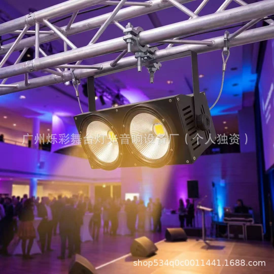 Front Light 2x100W Audience Light COB Two-Eye LED Light Film and TV Performance Fill Light Strobe Light Wedding Stage Light