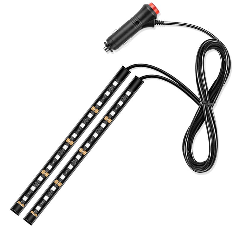 Cross-border supply car LED ambient light, one-to-two, one-to-four single-color footwell atmosphere light, vehicle decorative color light