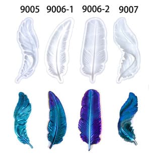 Feather Silicone Mold Wall Hanging DIY Living Room Decorative Resin Ornament Semi-3D Feather Pendant Resin Mold