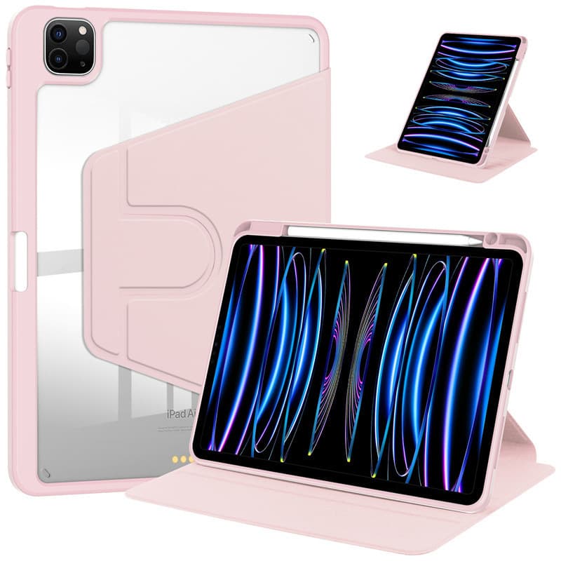 Compatible with iPad 11th Gen A16 Case, Pro 11 with Pencil Holder, 10.2 Rotating Protective Cover, 12.9 Acrylic Anti-Drop