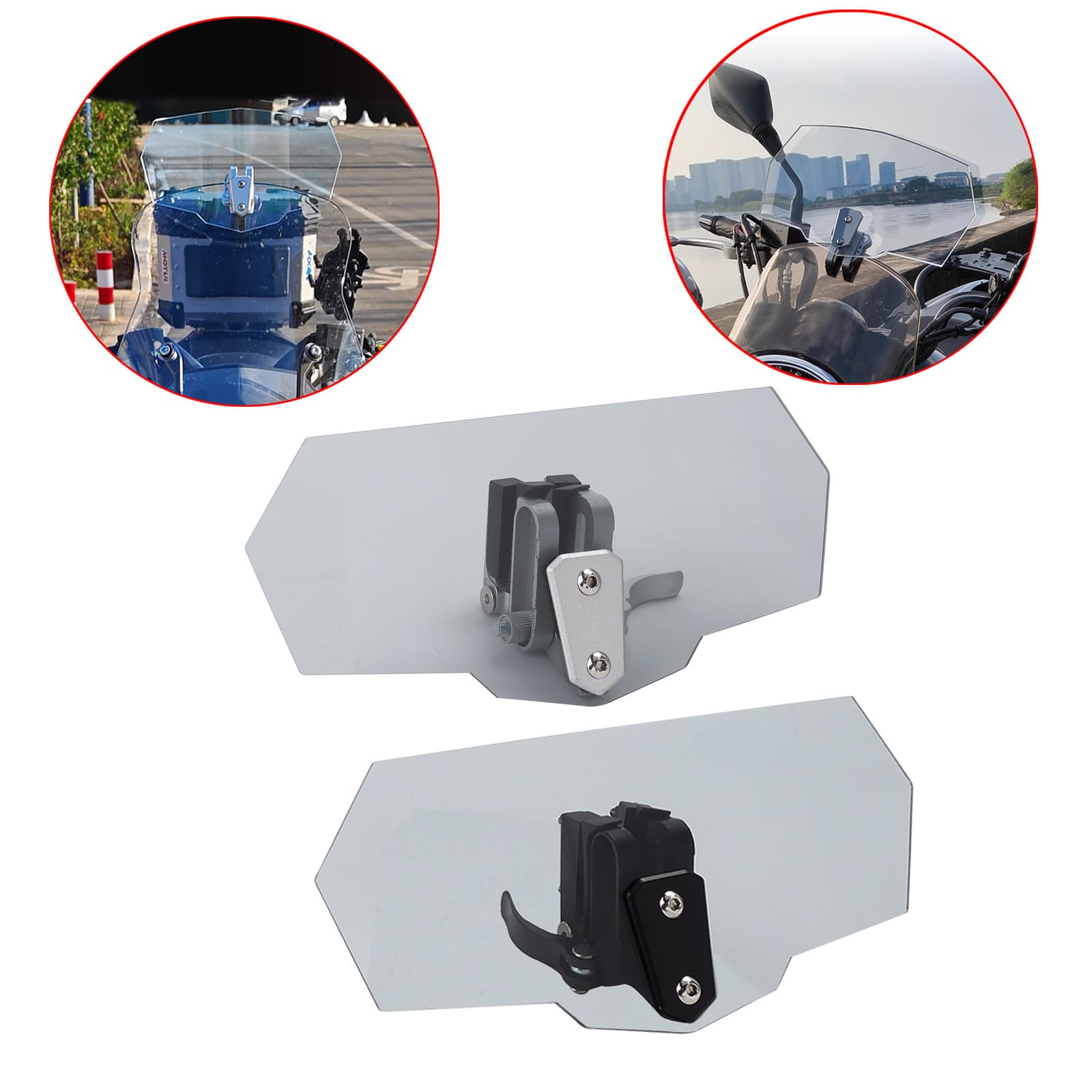 Motorcycle modification accessories to heighten the windshield, suitable for Honda Kawasaki windshield, adjustable windshield installation