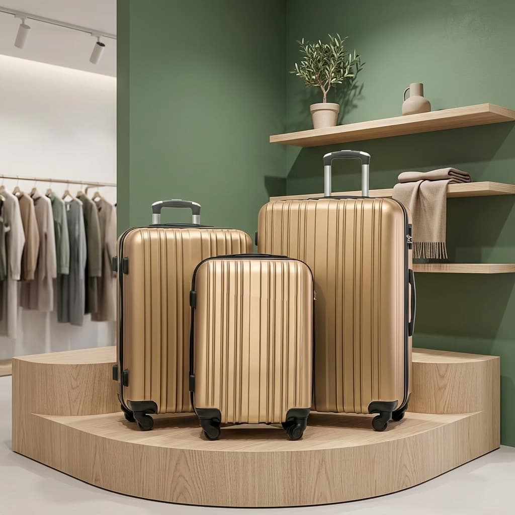 Lightweight Luggage Set of 3 Durable Suitcase Set with Swivel Wheels Hard Shell Luggage Large Travel Case
