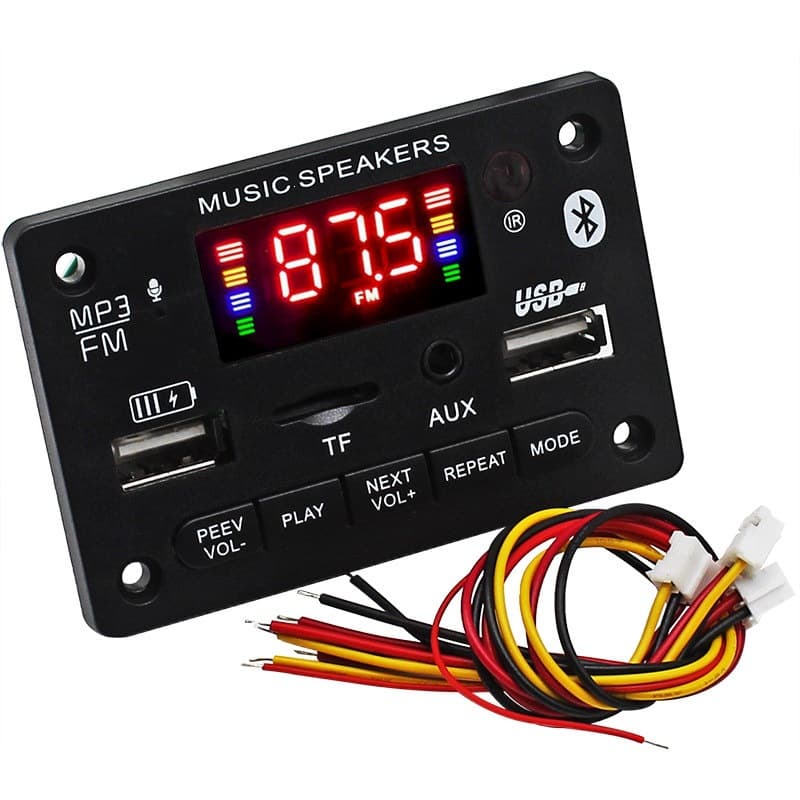 Lossless Bluetooth MP3 Audio Decoder Board with Color Screen, Recording, and Call Function for DIY Car and Home Audio Amplifier Modification