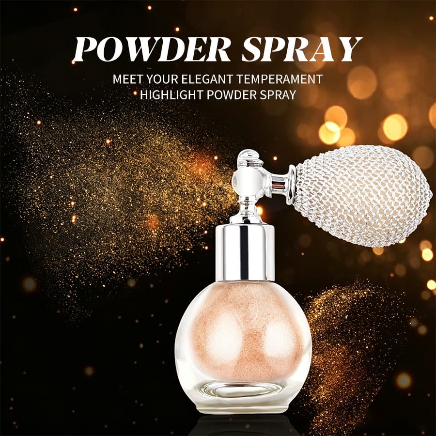 High-gloss powder spray body shimmer, pearlescent glitter for hair, collarbone, neck, diamond dust spray sparkling glitter