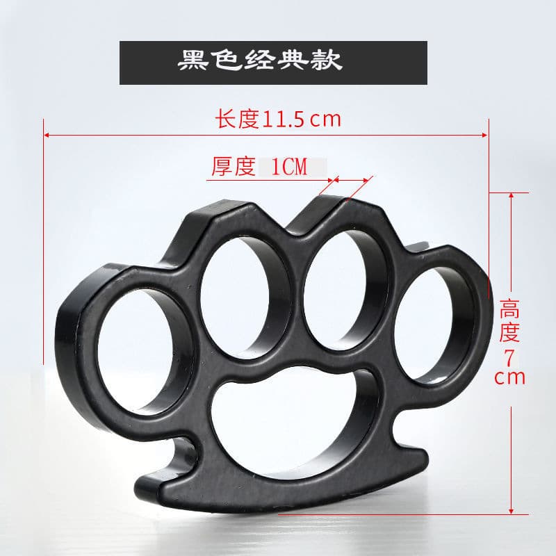 Classic Knuckle Duster Thickened Zinc Alloy Anti-Riot Finger Ring Self-Defense Glove Car Window Breaker Escape Tool