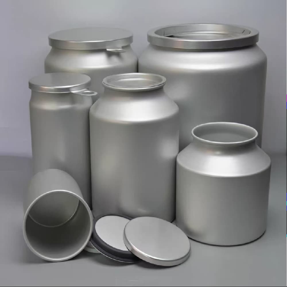 Flat-Mouth Aluminum Bottles in Various Sizes 1.8L, 3L, 5L, 15L for Sealed Storage of Chemicals, Pharmaceuticals, and Industrial Raw Materials