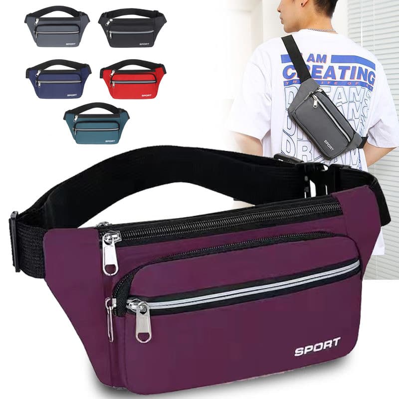 Men's Outdoor Running Waist Bag Student Sports Personal Mobile Phone Bag Women's Youth Fashion Stall Business Cashier Bag