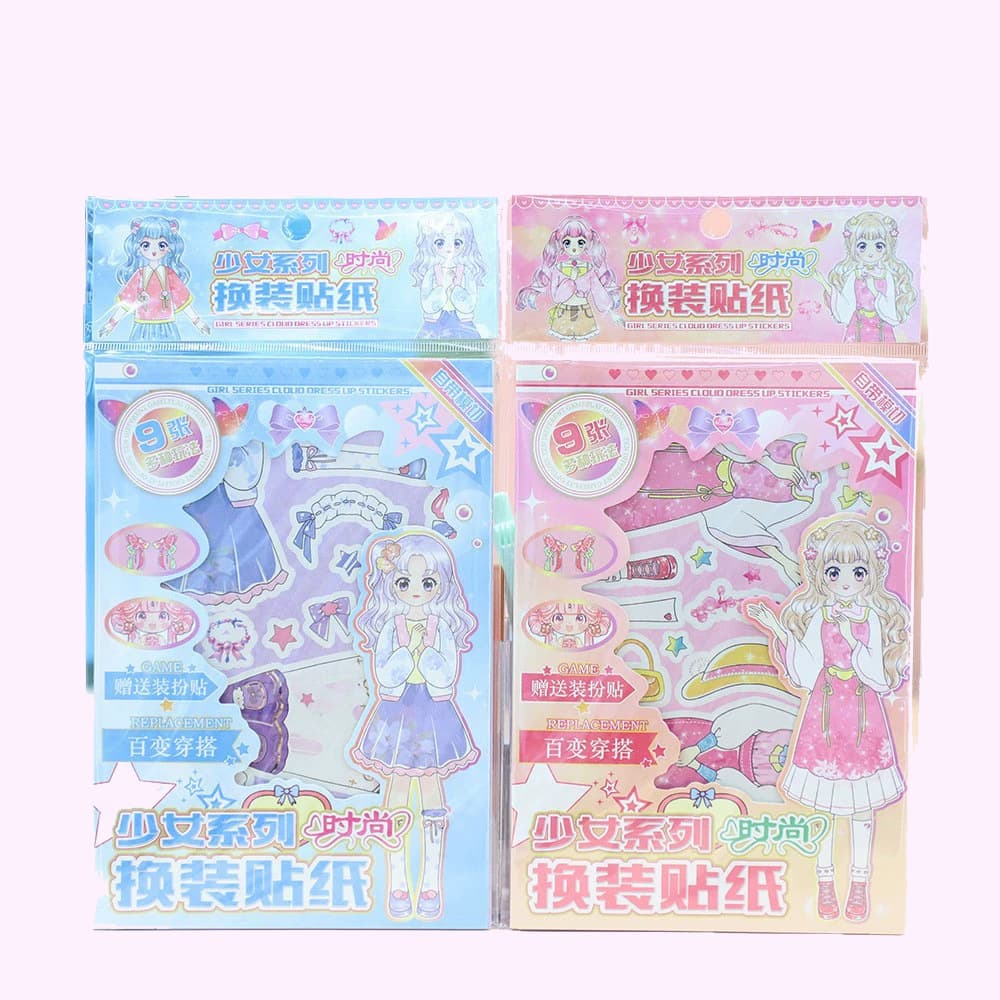 Children's stickers girl dress-up stickers cute girls princess makeup clothes stickers nail DIY handmade stickers