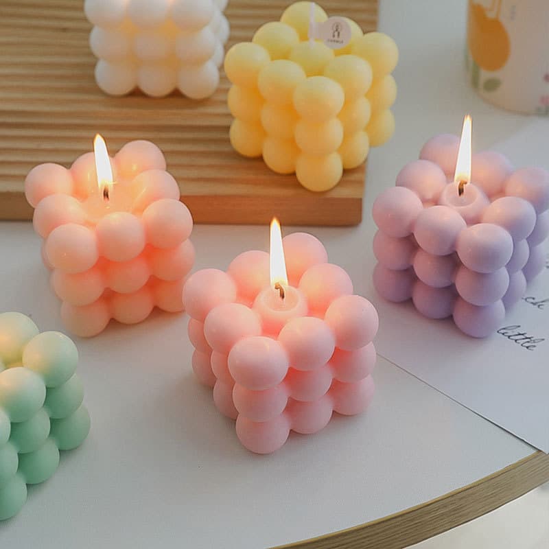 Geometric Rubik's Cube Scented Candle Wholesale, Fragrance Home Decor, Ins Style Aromatherapy Birthday Candle, Creative Souvenir Gift