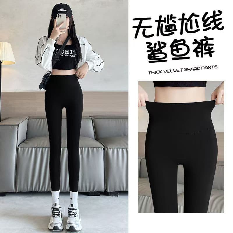 Shark Pants for Women, Outdoor Wear Spring/Autumn Thin Style No Visible Panty Line Tight Yoga Shaping Pants, Butt-Lifting Shaping Black Leggings