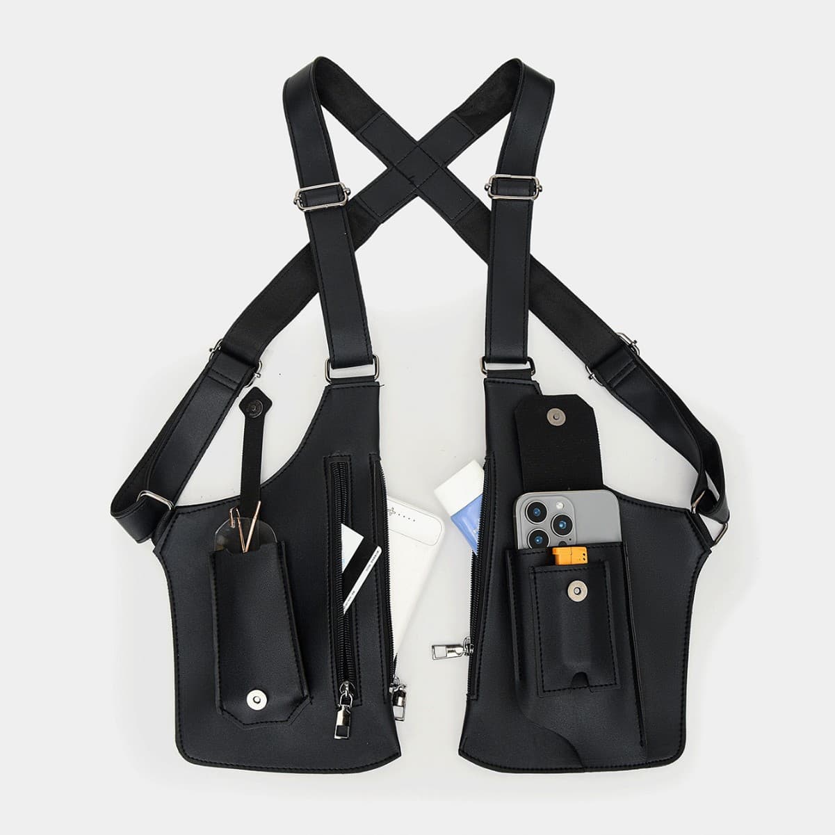 New Multifunctional Vest Bag Men's Backpack Concealed Sling Pack Anti-Theft Outdoor Tactical