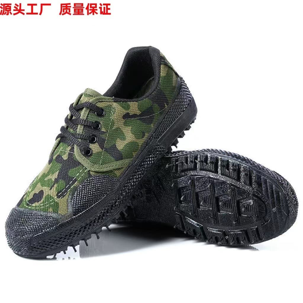 Factory Direct Student Military Training Liberation Shoes Men Women Labor Protection Yellow Rubber Shoes Wear-resistant Construction Site Low-top Farm Shoes