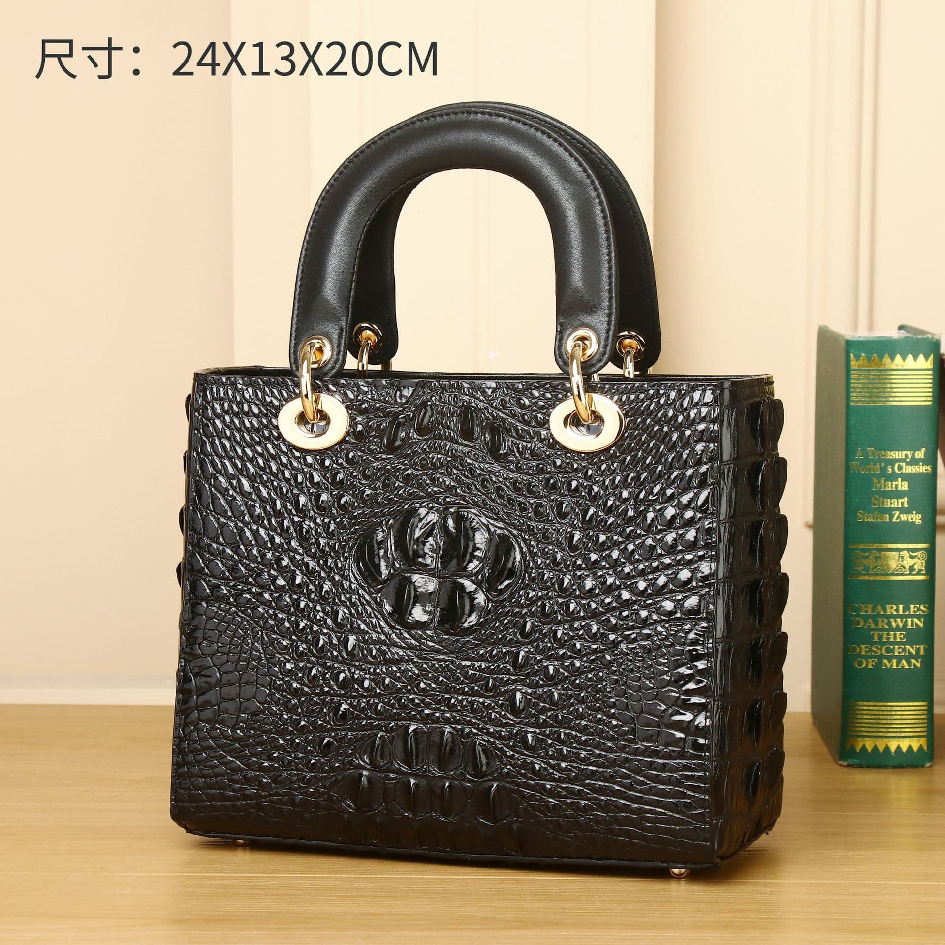 Fashionable Crocodile Pattern Handbag Single Shoulder Crossbody Bag High End Women's Bag Factory Wholesale Elegant Lady Bag