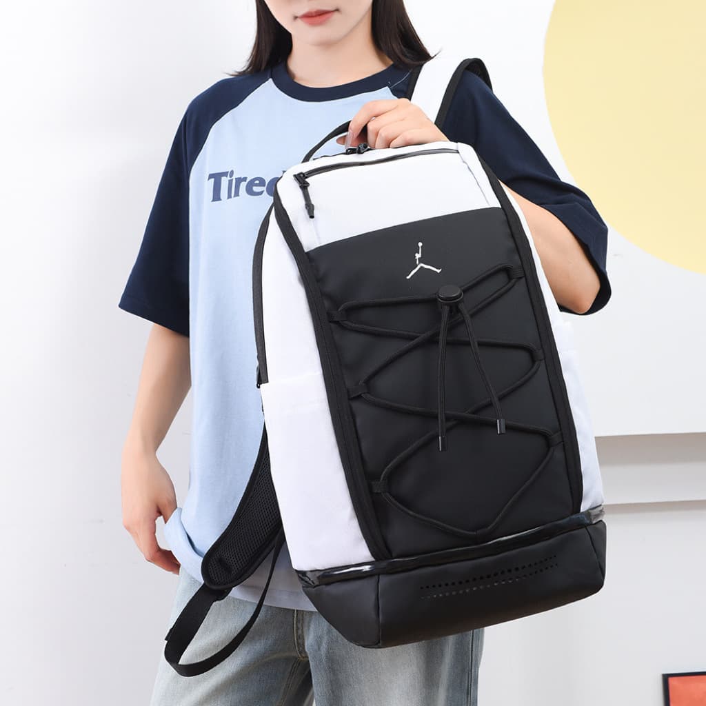 Trendy Cross-Border Casual Travel Backpack Lightweight Large Capacity Stylish Student Schoolbag Sports Basketball Bag