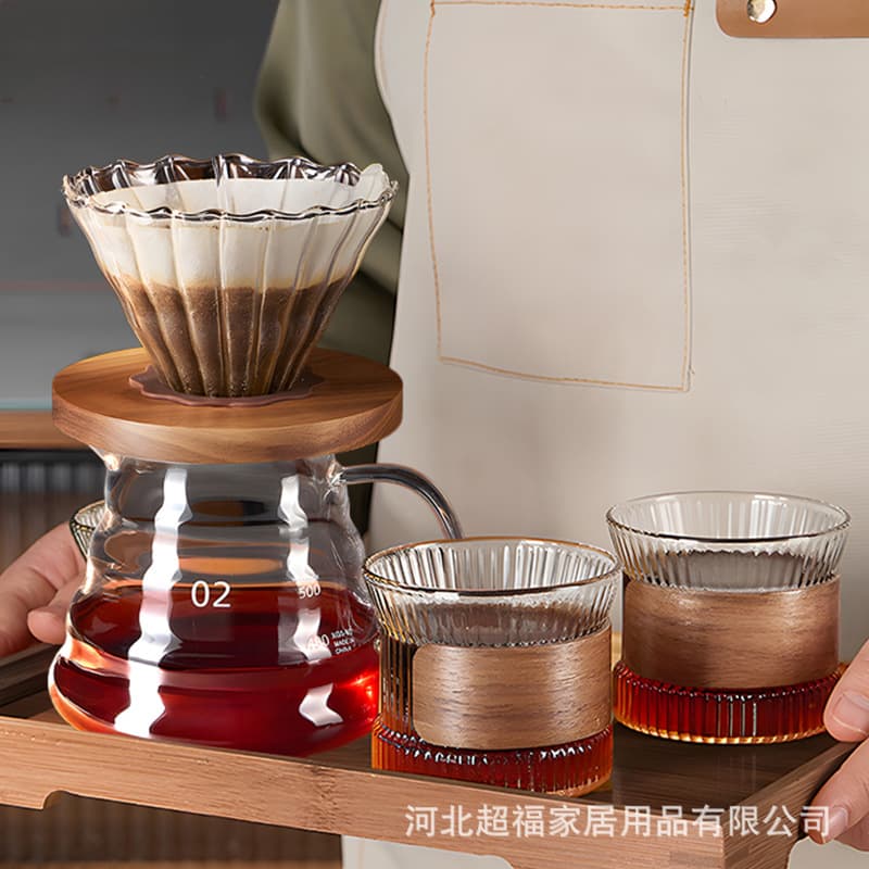 Coffee Pot, Glass Pour-Over Coffee Pot, Cloud Pot, Filter Cup, Filter Sharing Pot, Home Coffee Pot, Siphon Coffee