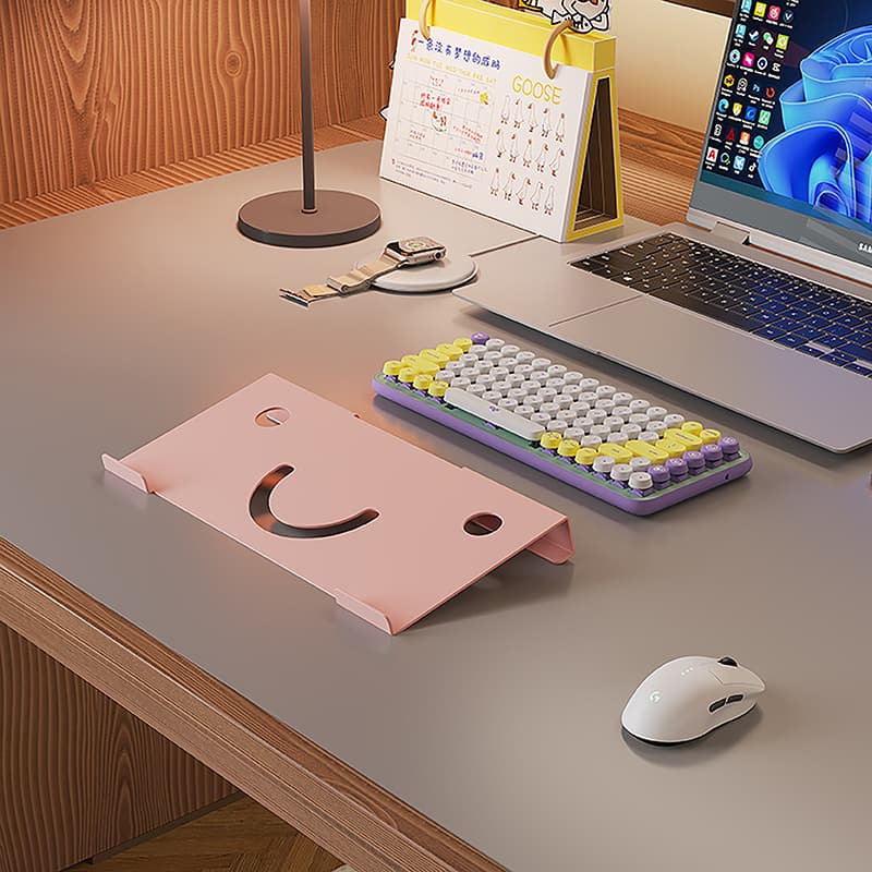External keyboard stand for laptops, desktop laptop dustproof writing stand, computer height-adjustable keyboard storage rack