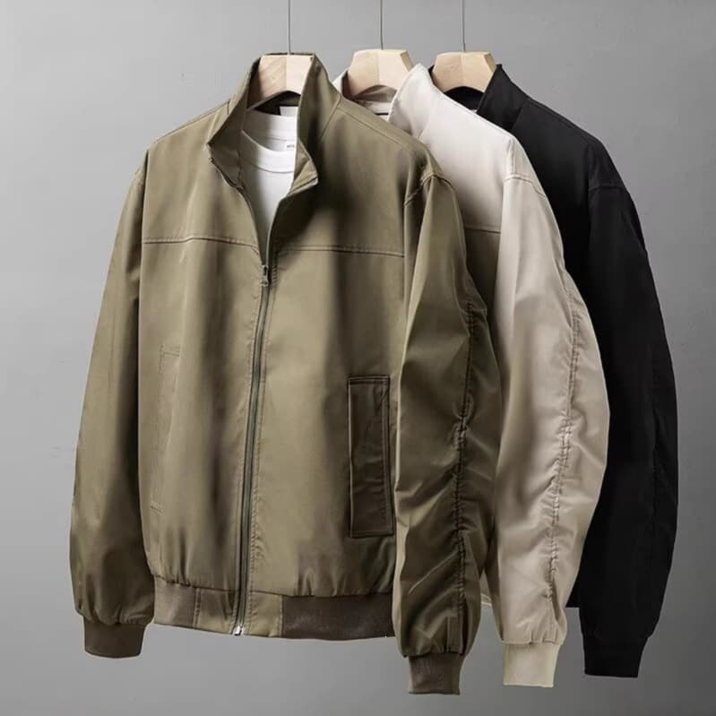 Men's Casual Jacket 2025 New Style Stand Collar Coach Jacket Flight Jacket Men's Fashion Outerwear American Stand Collar