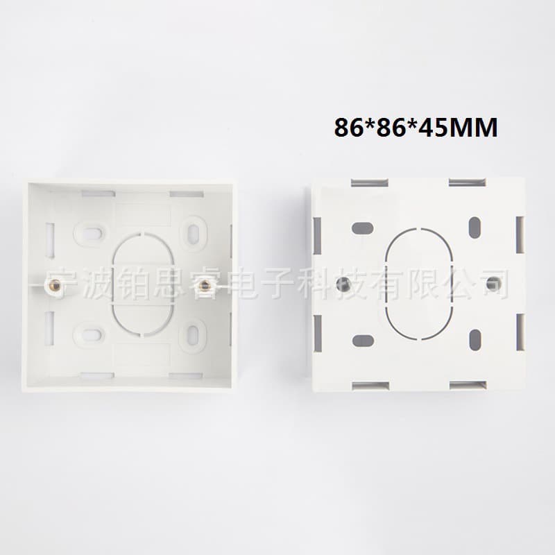 Junction Box 86*86*45 British-style back box with 3.5MM screw holes, British 86 back box, socket back box
