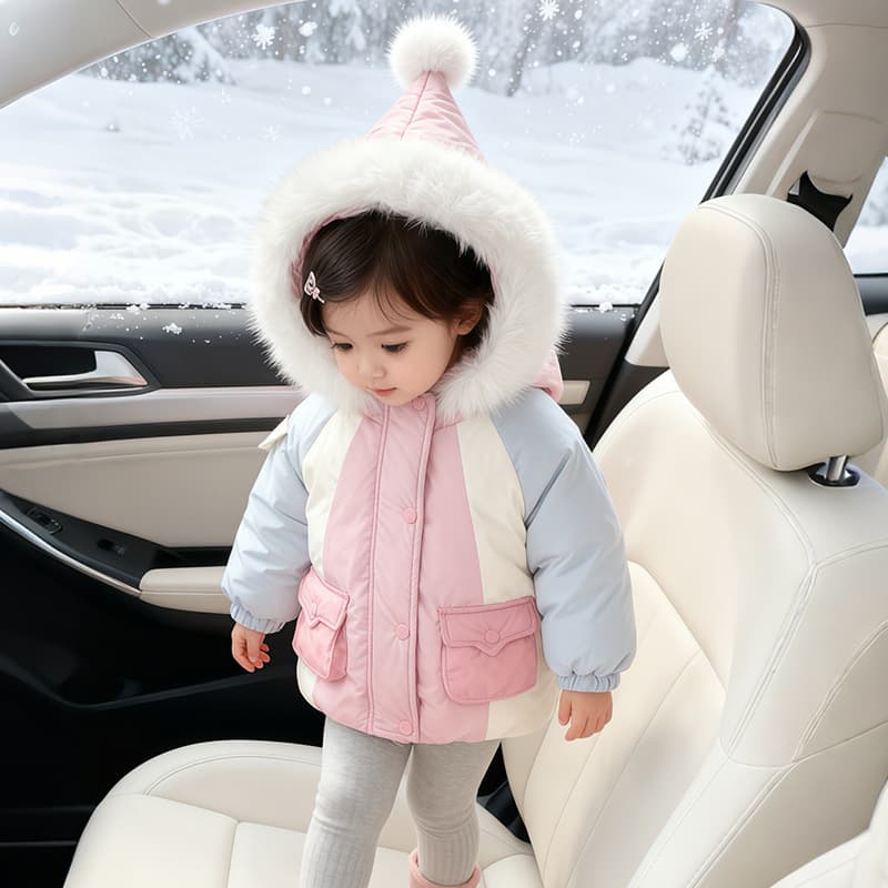 m303 new winter clothing for baby girls, Korean style thickened coat, children's foreign style plus velvet cotton coat, winter cotton coat, trendy cotton coat