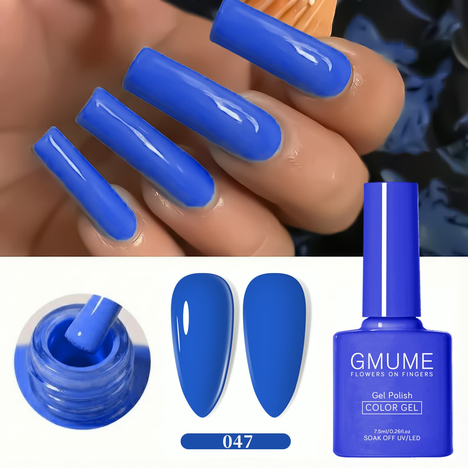 Cross-Border Deep Blue Hot Sale Bottle Gel Nail Polish, Klein Blue, Spring Trendy Best-Selling Nail Polish, Nail Salon New