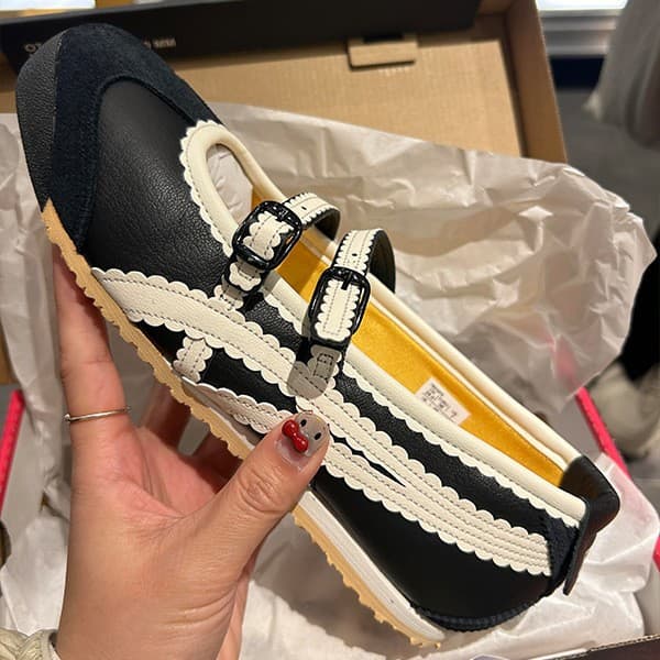 Sheepskin Version ~ Niche Shallow Flat Ballet Shoes German Training Shoes Mary Jane Shoes Women's Anti-Slip Casual Sports Shoes