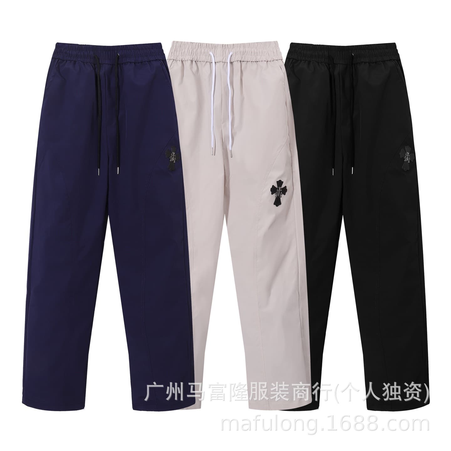 Cross-border trendy brand Crowe's new summer style small-label scimitar sports unisex quick-drying nylon trousers