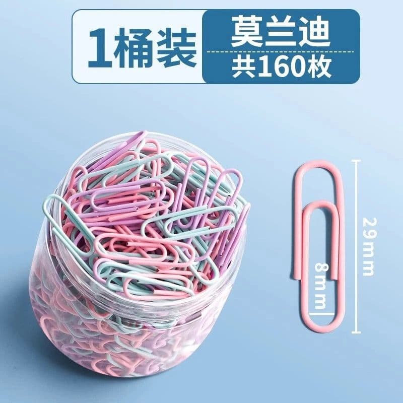 True Color Paper Clips Morandi Color Office Supplies Paperclips Colorful Creative File Bookmark Clips 500 Pieces
