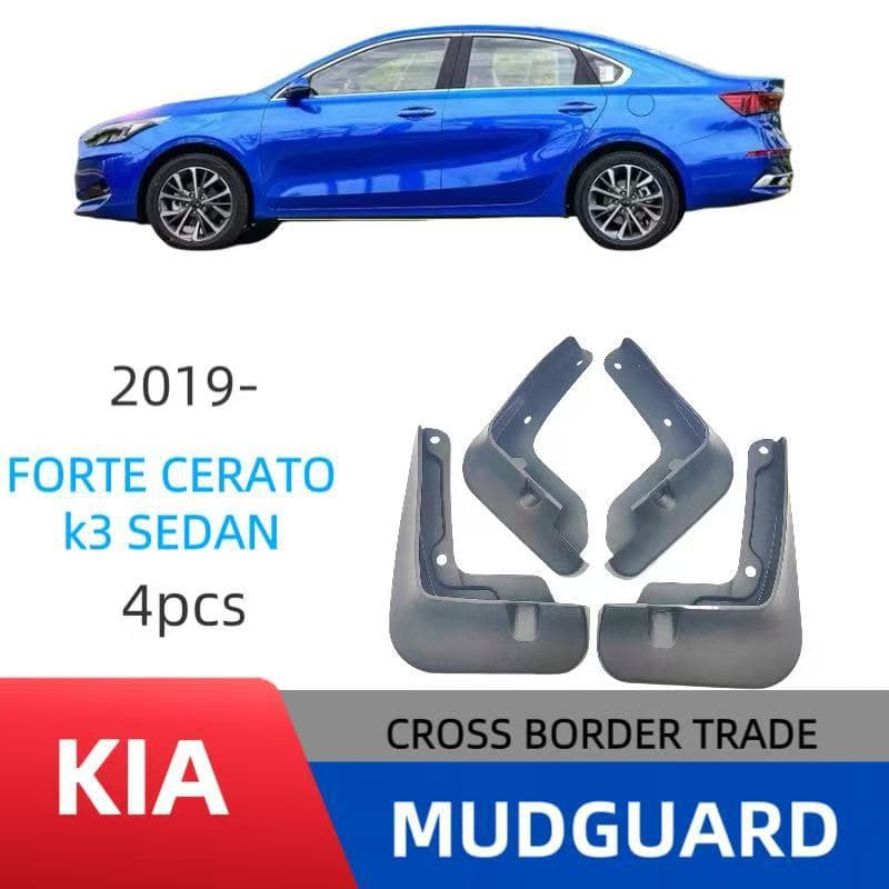 Fits Kia Forte Cerato K3 2019-2020 Low Profile Mud Flaps Front and Rear Auto Parts