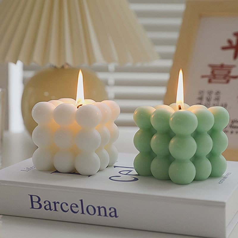 Stylish Cube Scented Candle Aromatherapy Home Decor Ins Style Fragrant Birthday Candle Photo Prop Creative Gift