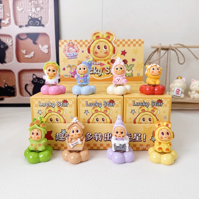 Lots of fun to spin out little stars rotatable blind box cartoon spin doll desktop ornaments creative gift wholesale
