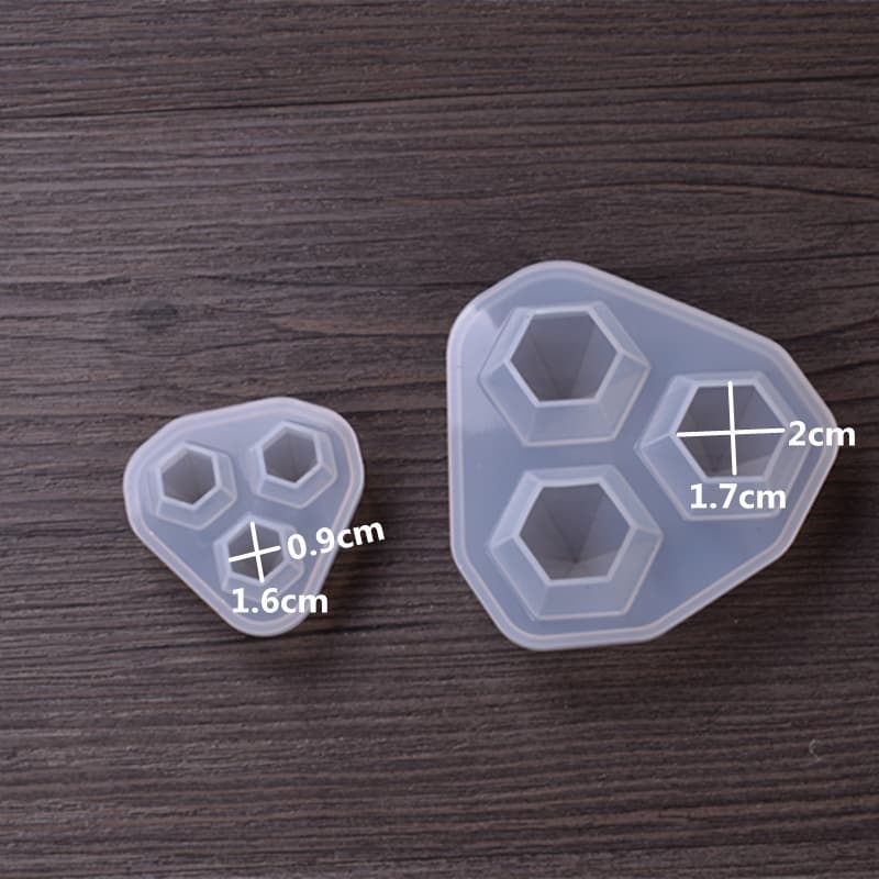 DIY Resin Triple Diamond Silicone Mold, Large and Small Triple Diamond Pendant Charm Resin Mold