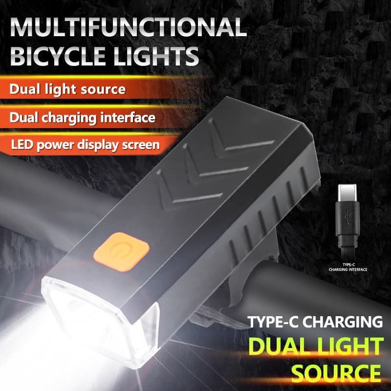 Cross-border new mini bicycle light, outdoor light, cycling light, four-speed adjustable USB charging, portable night riding light