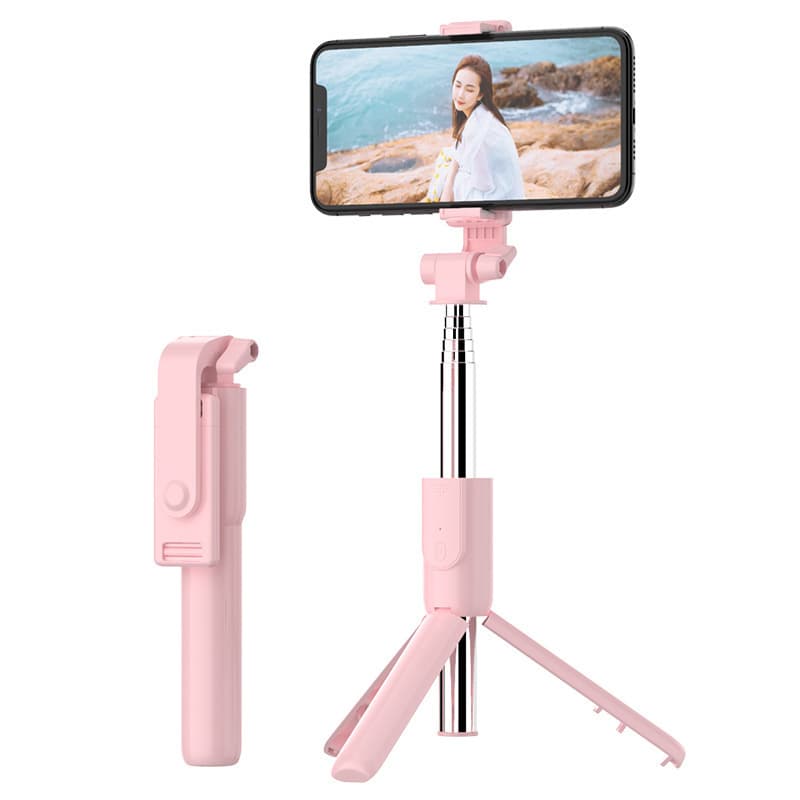Selfie Stick 0.7m Extendable Bluetooth Remote Fill Light Photo Live Streaming Selfie Stick Tripod Phone Holder