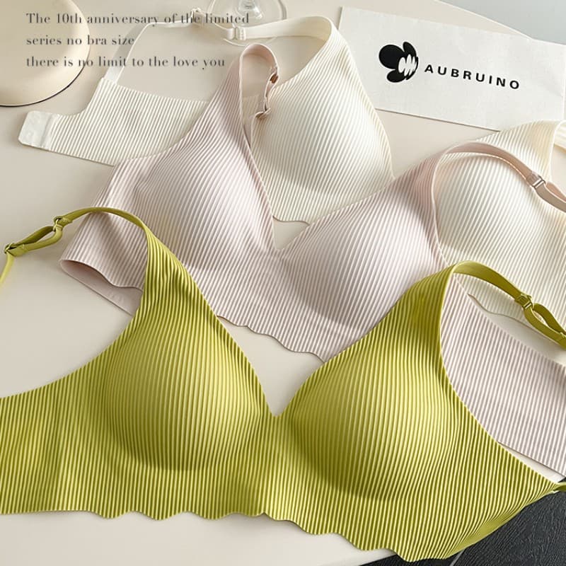 Jelly Cloud Feel Bra Women Summer Seamless Lightweight Push Up Slimming Side Coverage Wire-Free Soft Support Bra Thin Style