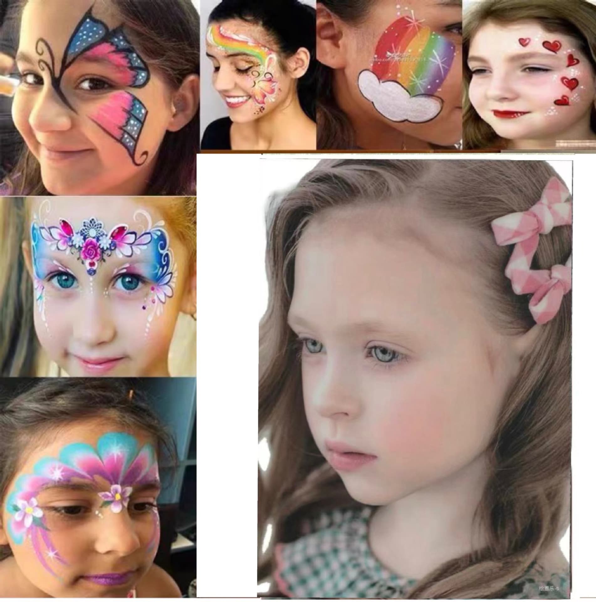 Face Painting Practice Board - Stage Makeup Cosmetics Tracing Practice Tool, Washable and Reusable