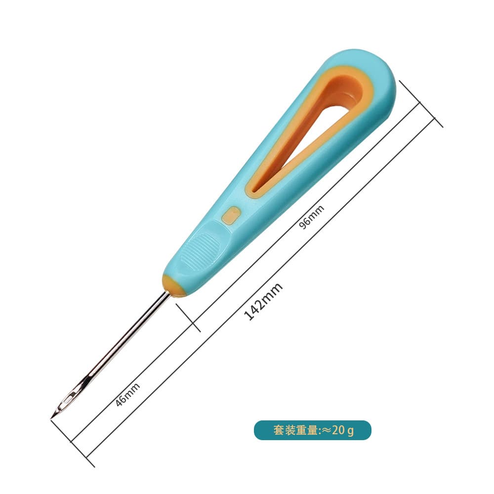 Blue Rubber Handle Awl for Manual Shoe Repair and Shoemaking, Hook Awl, Round Hole Awl, Independent Blister Pack