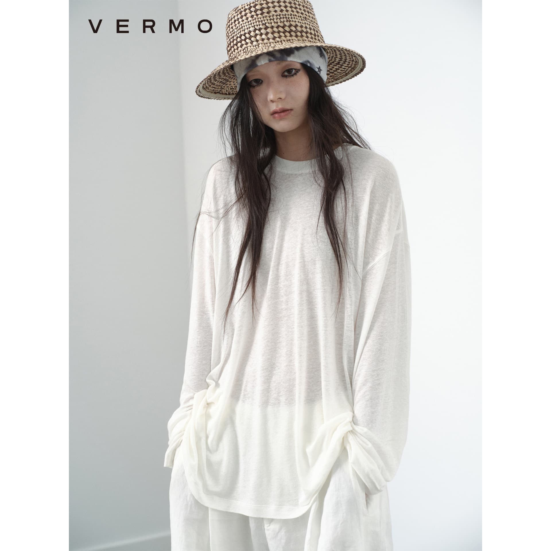 Soft and comfortable, easy and breathable, multi-color snowflake loose, lazy and casual long-sleeved T-shirt #3395J