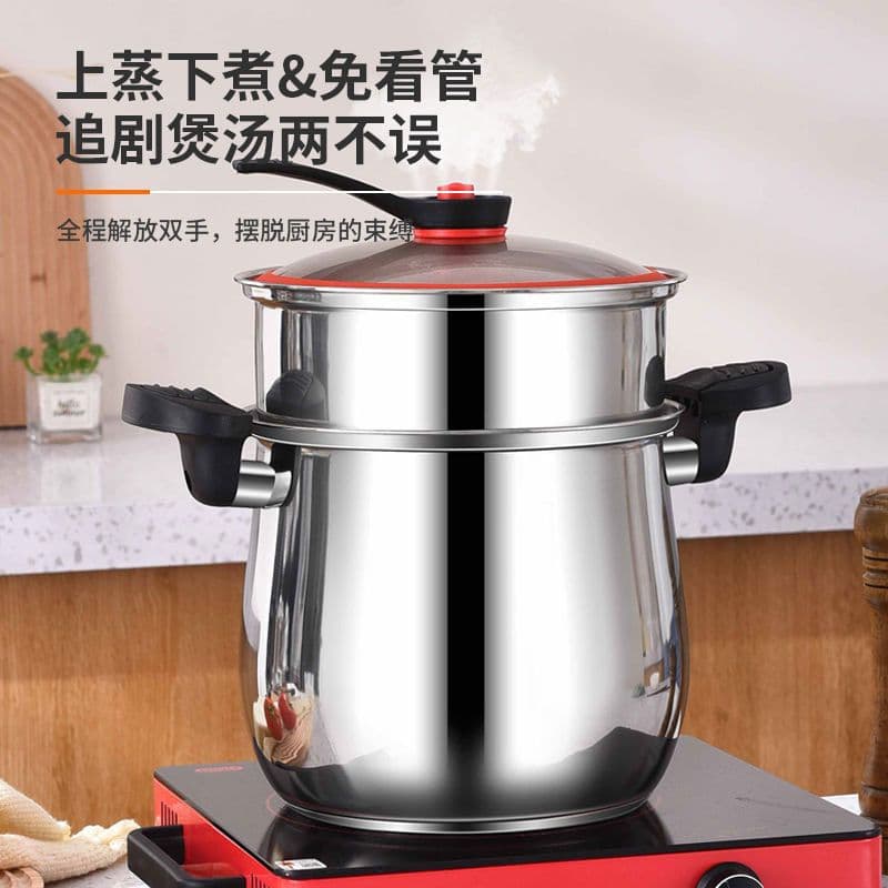 Micro-pressure Cooker, Household Pressure Cooker, Universal for Gas and Induction Cooktops, Stainless Steel, Multi-functional, High Pressure, Non-stick, Stewing and Soup Pot