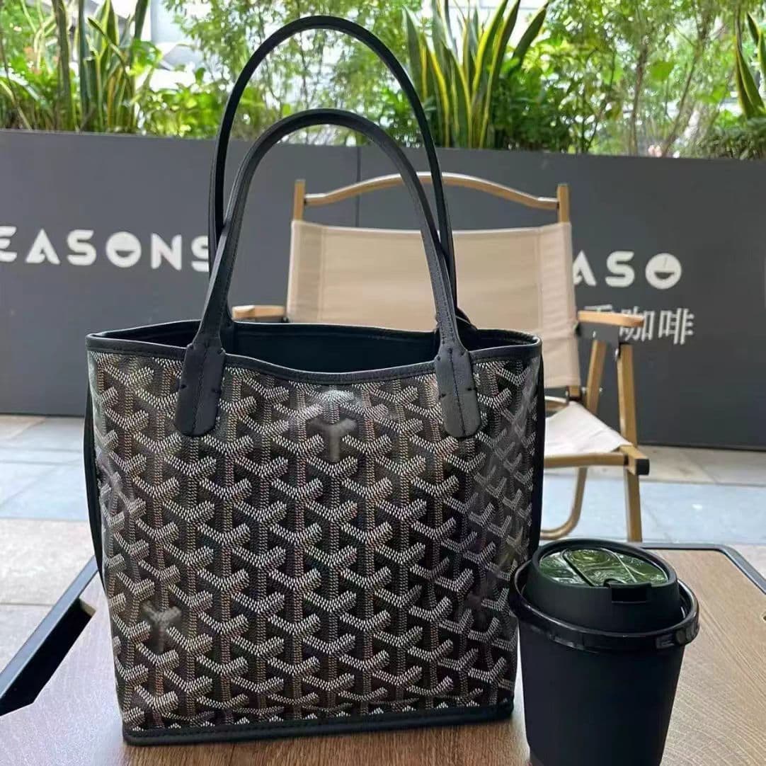 Cross-border TOET Mini Dog Tooth Tote Bag, Gaodeya Handheld Shopping Basket, Double-Sided Genuine Leather Shopping Bag