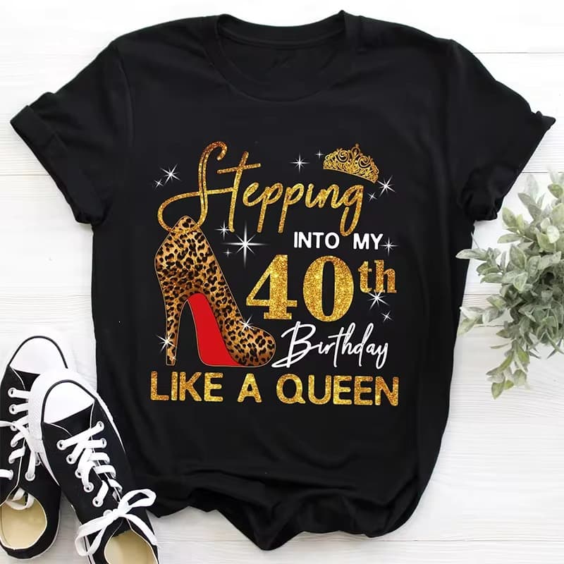 40 Ans 40th Years Birthday T Shirt Women Graphic Manga Tshirt