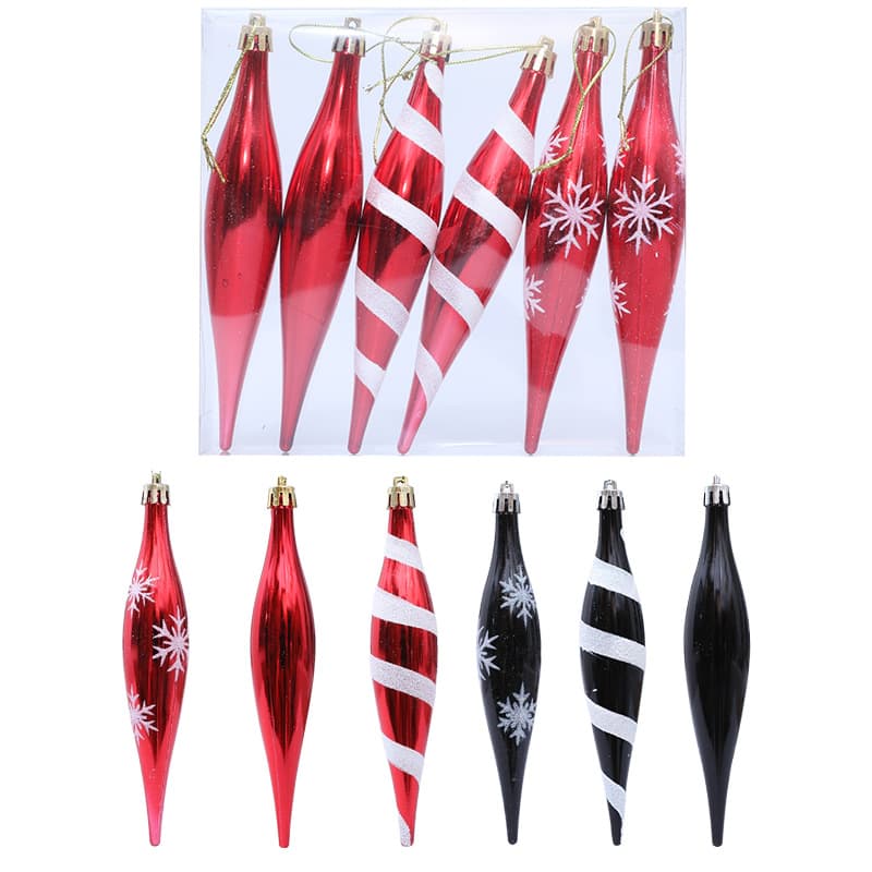 Christmas Cross-Border Decoration Red Black White Shaped Hanging Ornaments for Christmas Tree, Shopping Mall, Hotel Window