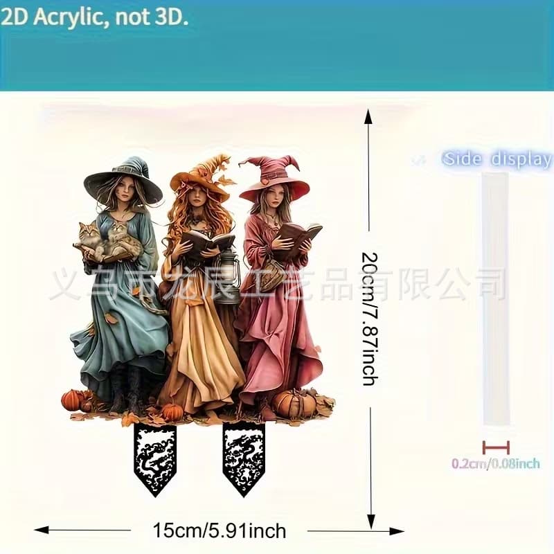 Cross-border Best Seller 2D Flat Acrylic Ground Stake Outdoor Garden Lawn Decoration Sign