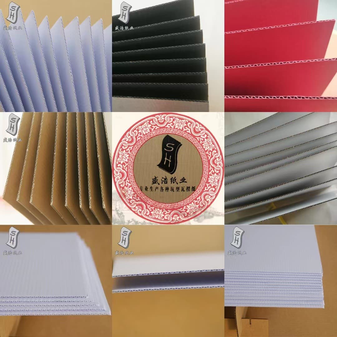 Colored corrugated paper white fluted paper black cardboard red fluted board kraft board direct manufacturer
