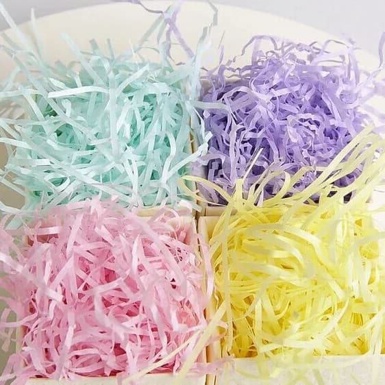 Home Gift Box Filling Material Laffey Grass Shredded Paper Silk Bag Pad Paper Pieces Raffia Filling Eco-Friendly Packaging